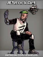 Cyberpunk T V Star Taking Selfie With Video Droid by Jeshields