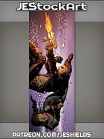 Falling Gunfight With Shattered Glass On City by Jeshields