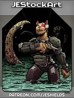 Female Cyber Canine Versus Octo Beast by Jeshields