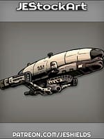 Futuristic Airship With Twin Engines And Large Bridge by Jeshields