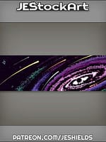 Kirby Inspired Spiral Space Scene With Comets And Distant Planets by Jeshields