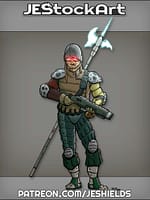 Landshnekt Mercenary With Space Halberd by Jeshields