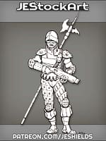 Landshnekt Mercenary With Space Halberd by Jeshields