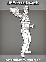 Near Future Detective with Tazer by Jeshields