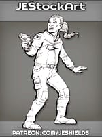 Numar Aging Man With Ponytail And Pistol by Jeshields