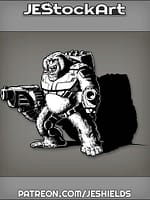 Orangu Tank The Simian Soldier Of Fortune With Shadow by Jeshields