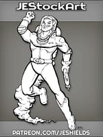 Pulp Space Commander on Patrol by Jeshields