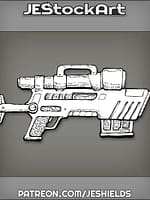 Rifle With Scope Handle And Adjustable Stock by Jeshields