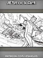 Scavenger Crew Rummaging Thru Ship by Jeshields