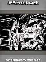 Space Merc With Robot Co Pilot Approach Station by Jeshields