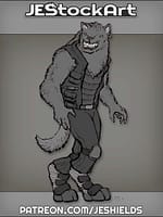 Vargr Wolf With Earring In Scout Jacket by Jeshields