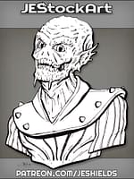 Wrinkled Alien Leader with Skull Face by Jeshields