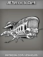 Alien Space Craft With Spikes And Whale Teeth Grill by Jeshields