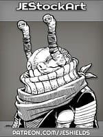 Alien With Decorated Eye Stalks Wearing Bandana by Jeshields