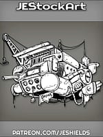 Junkyard Space Craft Made From Random Parts by Jeshields