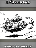 Steampunk Submarine On Ocean Floor by Jeshields