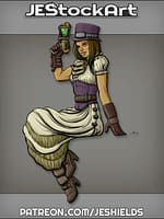 Sitting Gal With Pistol by Jeshields