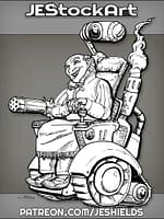 Wild West Crazy Inventor In Wheelchair by Jeshields