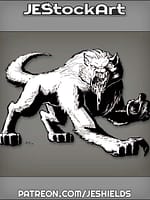 Feral Werewolf Drooling Blood by Jeshields