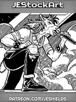 Were Horse Sings Into Wireless Mic On Smoky Stage by Jeshields