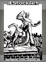 Animal Themed Vigilante Over City by IW