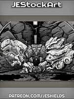 Armored Mech Splits Vic by Jeshields