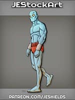 Blue Alien With Cybernetic Eyes by Jeshields