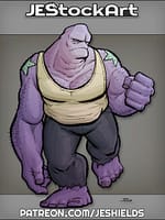 Bulky Purple Brute In Tank Top by Jeshields