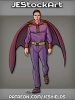 Caped Gentleman In Purple Attire by Jeshields