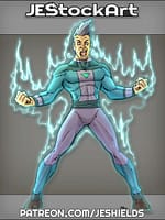 Hero with Spiky Hair Power Raging by Jeshields