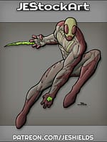 Insect Hero Leaping with Poison Claws by Jeshields