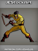 Martial Artist With Collapsible Staff by Jeshields