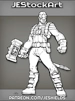 Patriotic Superhero With Hammer by Jeshields