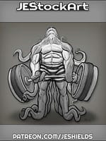 Tentacled Power Lifter in Shorts by Jeshields