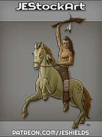 Mohican Warrior with War Club by Jeshields