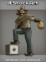 Wild West Bank Robber with Safe by Jeshields