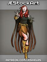 Female Seer With Stripped Cape by Jeshields