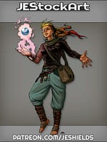 Synth Mage With Floating Energy Orb In Baggy Pants by Jeshields