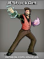 Business Casual Caucasian Wizard Casting Duel Spells by Jeshields