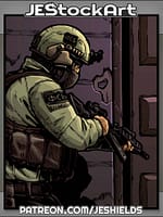 Foreign Soldier In Full Gear Prepares To Raid by Jeshields