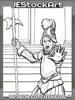 French Guard Halting With Hand Raised by Jeshields