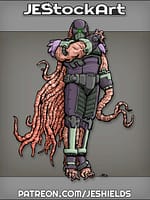Tentacled Humanoid Alien with Mask by Jeshields