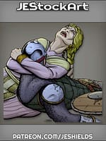 Woman Mourning over Fallen Soldier by Jeshields