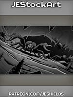 Spider Monsters With Pincers In Cavern by Jeshields