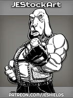 Humanoid Canine Brawler in Cutoff Jacket by Jeshields