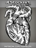 OrganicHeartShapedCreatureWithTentacles by Jeshields