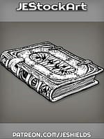 ThickLatchedTomeWithRibbedBindingAndBodyParts by Jeshields