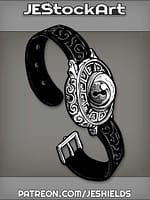 WristWatchWithMysticEyeAndRunesOnDarkBand by Jeshields