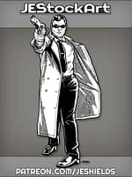 AgentOperativeInLongCoatWithFirearmWithGlasses by Jeshields