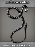 CoiledWhipCreatedFromLeatherWithLatch by Jeshields